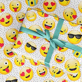 PAPEL DE REGALO CARPEL 70 X 100 CM (06020) EMOTICONES