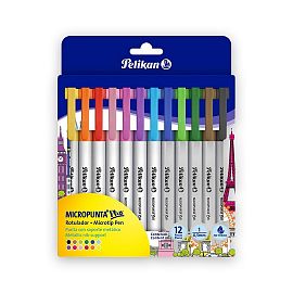 MARCADOR PELIKAN MICROPUNTA PLUS 157 BLISTER X 12 COLORES