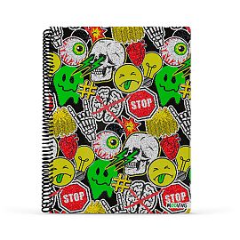 CUADERNO MOOVING 29/7 T. FLEX. X 80 HJS. RAYADO BLACK MOOD