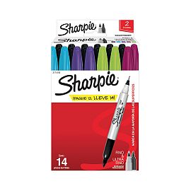 MARCADOR SHARPIE DOBLE PUNTA FINO Y EXTRA FINO SURTIDO PROMO 14 X 12 (2174192)