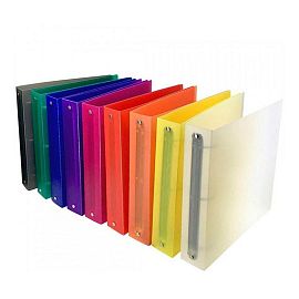 CARPETA AVIOS ESCOLAR 3 X 40 MM PP TONALIZADA V/COLORES