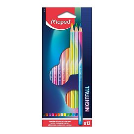 LAPICES DE COLORES MAPED NIGHTFALL X 12 LARGOS (831700)