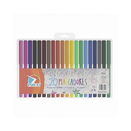 MARCADOR ESCOLAR EZCO  X 20 COLORES