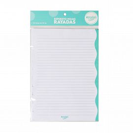 REPUESTO P/CUADERNO MOOVING LOOPS X 30 HJS RAYADO CARTA (1712011)