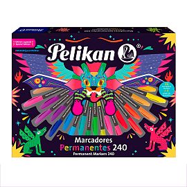 MARCADOR PELIKAN 240 PERMANENTE X 36 COLORES SURTIDOS