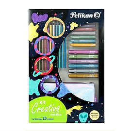 KIT PELIKAN CREATIVO METALICO X 25 PIEZAS