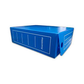 CAJA DE ARCHIVO PLASTICA ASAMBLEA LEGAJO 12 AZUL T/V (39X28X12 CM)