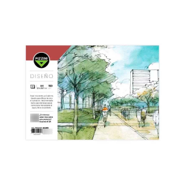 BLOCK PIZZINI DISEÑO A4 29,7 X 21 CM X 30 HJS LISAS 150 GRS.