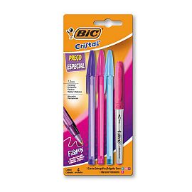 KIT BIC FASHION + MARCADOR PERMANENTE BLISTER X 4 PIEZAS