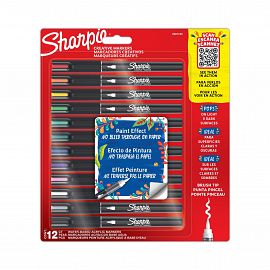 MARCADOR SHARPIE CREATIVE ACRILICO PTA PINCEL BLISTER X 12 COLORES (2201183)