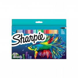 MARCADOR SHARPIE FINOS BLISTER X 18 COLORES (2201230)