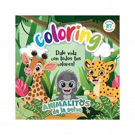 LIBRO P/PINTAR 87 COLORING ANIMALITOS DE LA SELVA (3791)