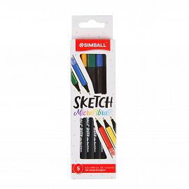 MICROFIBRA SIMBALL SKETCH BLISTER X 5 COLORES BASICOS