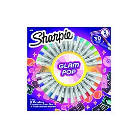 MARCADOR SHARPIE GLAM POP RULETA X 30 COLORES (2199817)