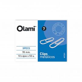 CLIP OLAMI METALICO Nº 7 X 50 U. (78 MM) (MT201)