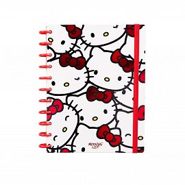 CUADERNO MOOVING LOOPS HELLO KITTY CARTA X 80 HJS RAYADO (1711165)