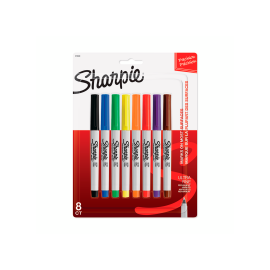 MARCADOR SHARPIE ULTRAFINO BLISTER X 8 COLORES (37600PP)