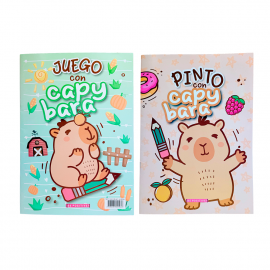 LIBRO PUNTO CERO P/ COLOREAR PINTO Y JUEGO CON CAPYBARA BLISTER X 2 U. (3504)