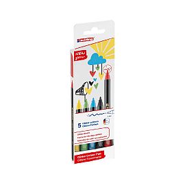 MARCADOR EDDING E1200 COLORES GLITTER BASICOS BLISTER X 5 U.