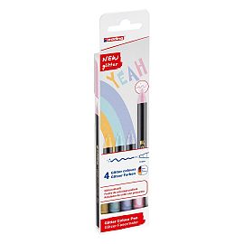 MARCADOR EDDING E1200 COLORES GLITTER PASTEL BLISTER X 4 U.