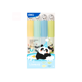 RESALTADOR DELI PANDA BLISTER X 4 COLORES PASTEL (EU233)