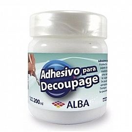 ADHESIVO ALBA P/ DECOUPAGE X 200 ML .