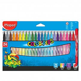 MARCADOR MAPED JUNGLE X 24 COLORES LARGOS (845422)