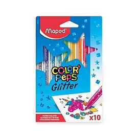 MARCADOR MAPED COLOR PEPS GLITTER  X 10 COLORES (847110)