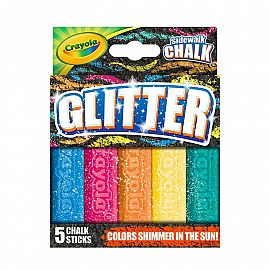 TIZA CRAYOLA CHALK X 5 COLORES GLITTER