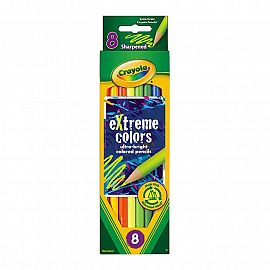 LAPICES DE COLORES CRAYOLA NEON X 8 LARGOS