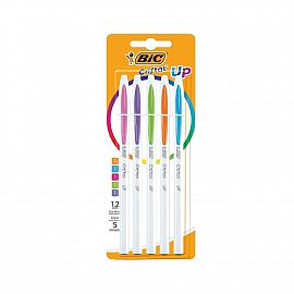 BOLIGRAFO BIC CRISTAL UP 1.2 MM. BLISTER X 5 COLORES